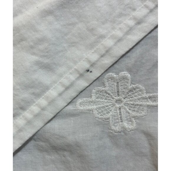 Lauren Ralph Lauren Women's M Top White Lace Sheer Cottage Core Long Sleeve - Picture 11 of 12